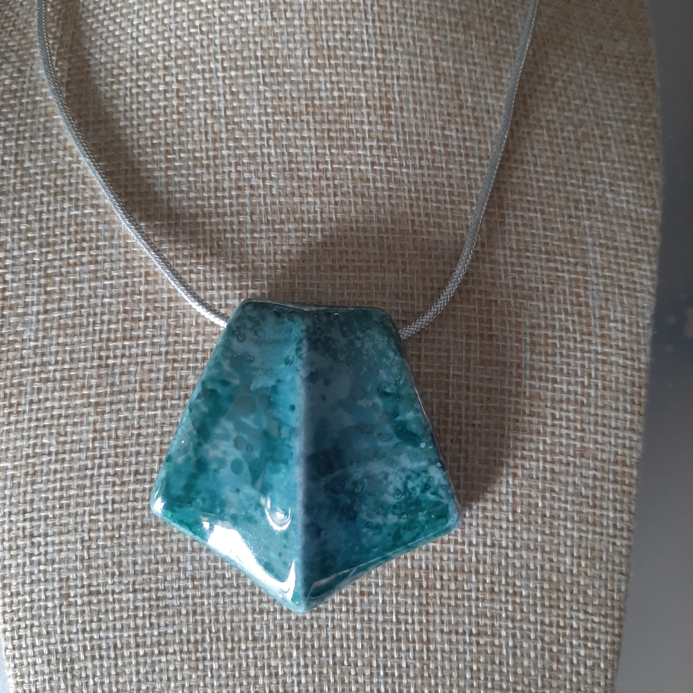 Turquoise Geometric Pendant Necklace - Women Jewelry
